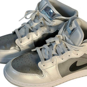 Air Jordan 1 Mid GS White Gray Black Sneakers Youth Size 7Y HV4490-014