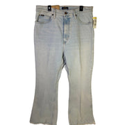 Polo Ralph Lauren The Crop Flare Jeans Women’s Size 31 Light Wash Raw Hem NWT - front view