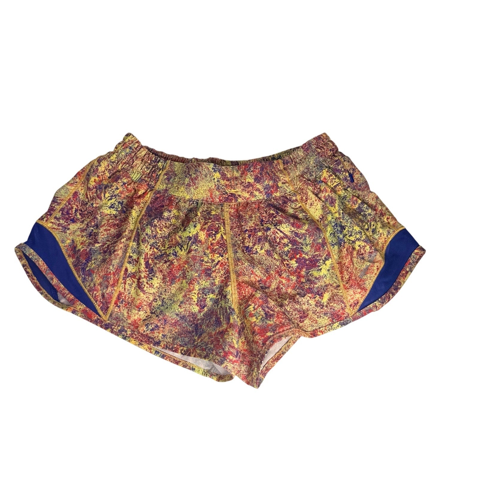 Lululemon Women’s Printed Running Shorts Multicolor Navy Size 6