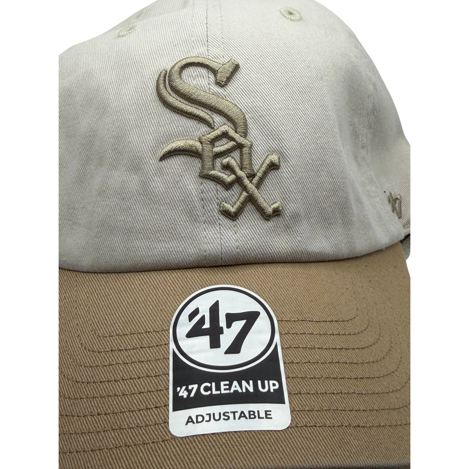’47 Chicago White Sox Clean Up Adjustable Hat Bone Tan MLB NWT