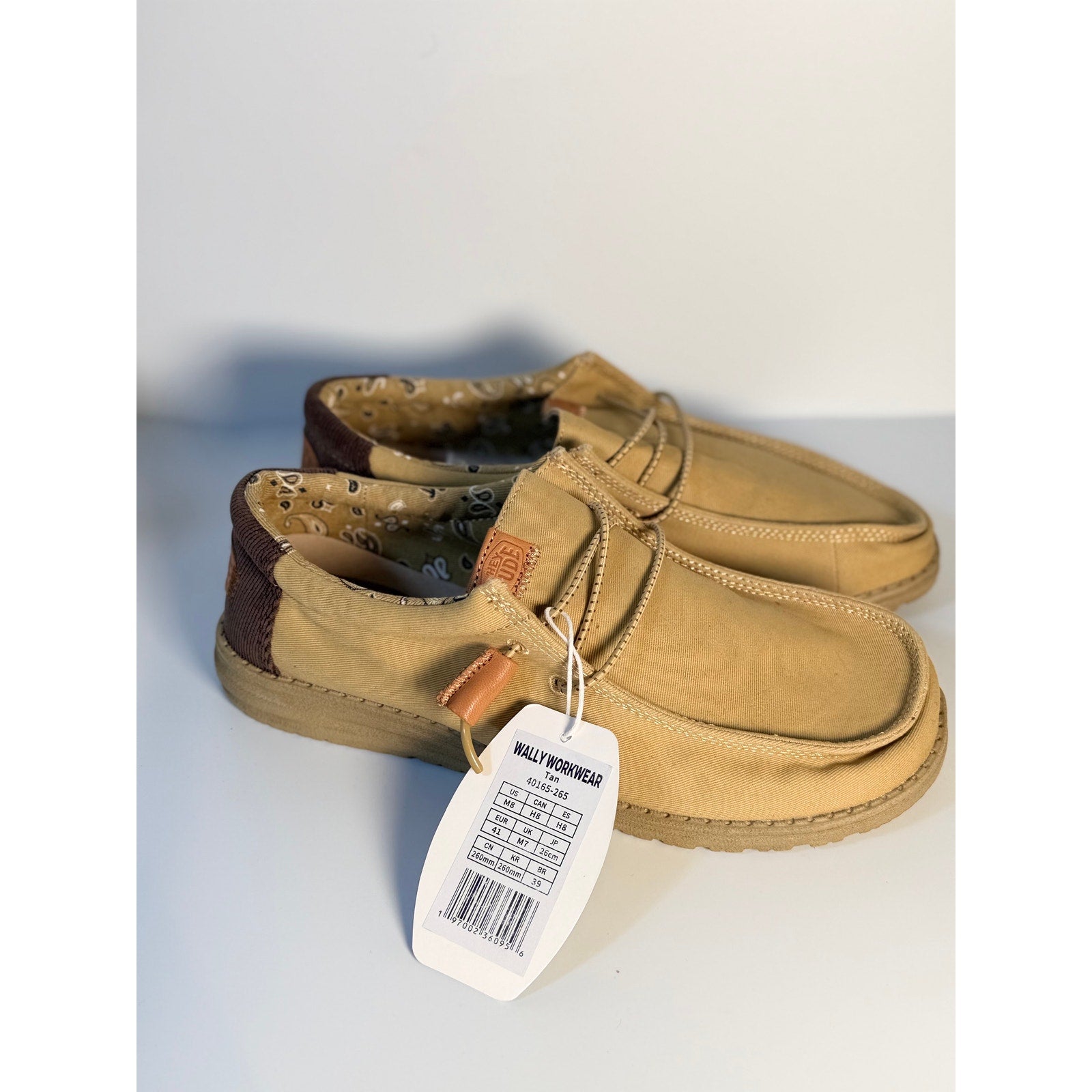 Hey Dude Wally Workwear Shoes Tan US Men's 8 / Women's 10 Lightweight