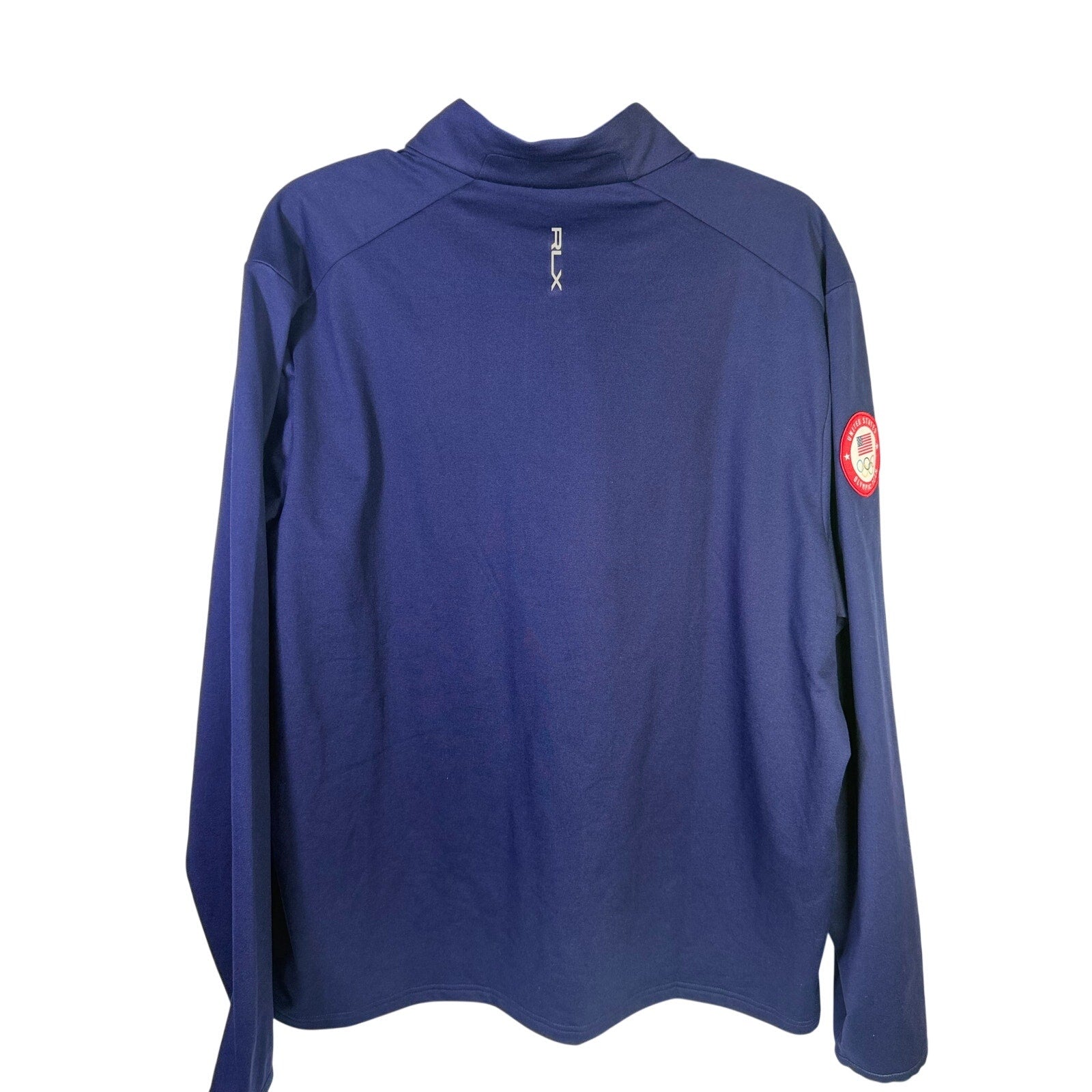 Ralph Lauren RLX Team USA Olympic Quarter-Zip Pullover Men’s XXL Navy NWT - fabric detail