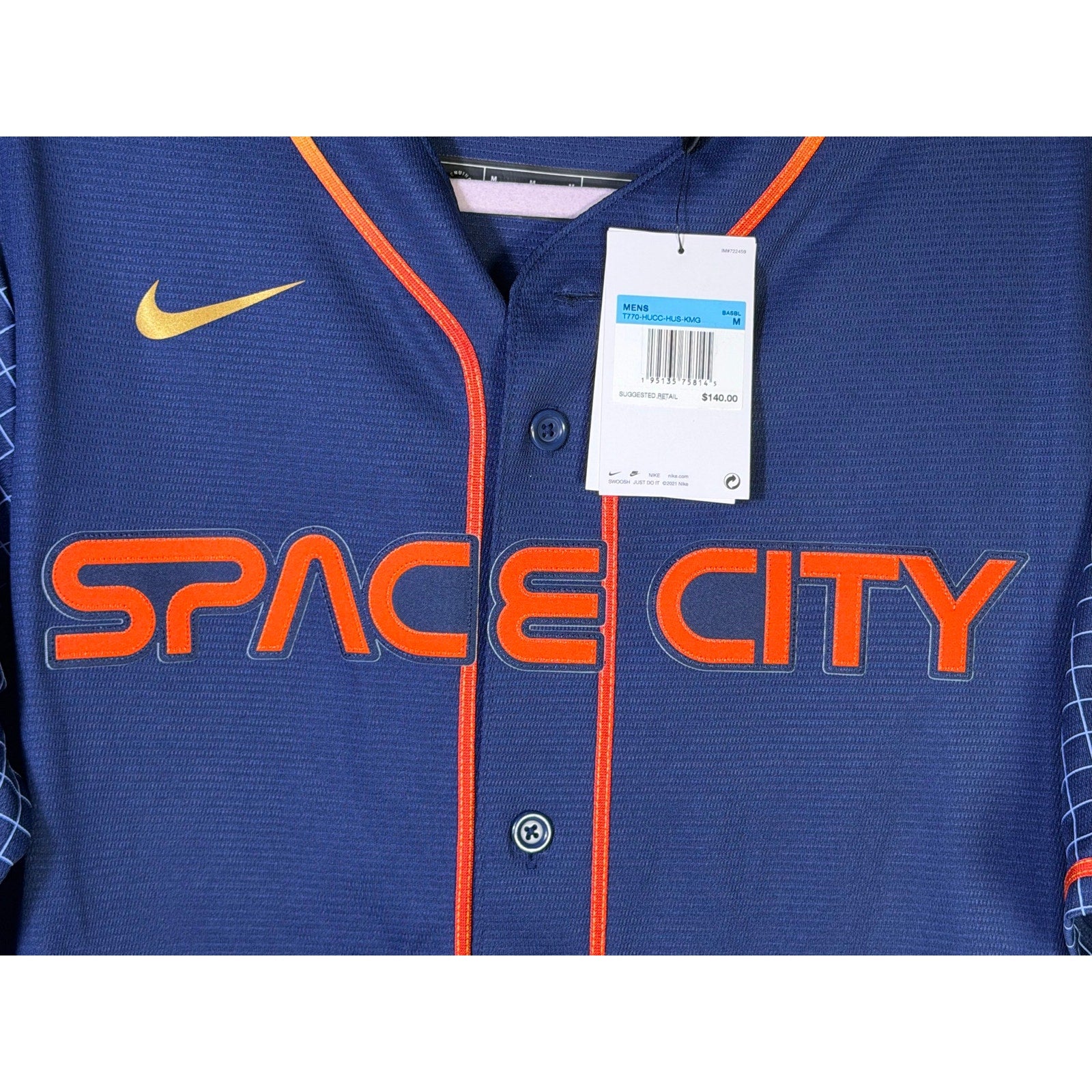 Nike Houston Astros Space City Connect MLB Jersey Navy Men’s Size M NWT