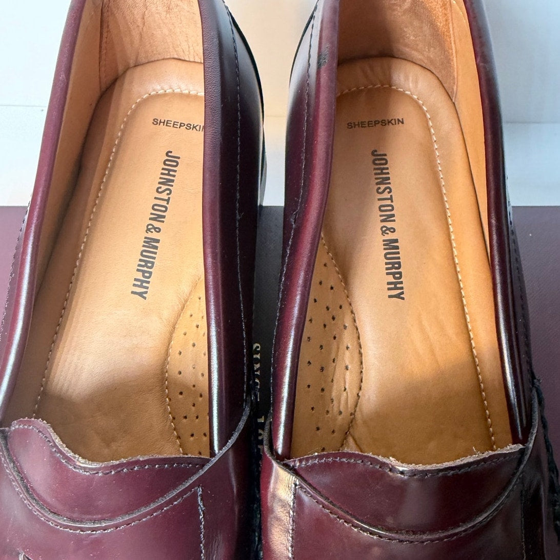 Johnston & Murphy Tassel Loafers – Men’s Size 11 Sheepskin Leather Dress Shoes