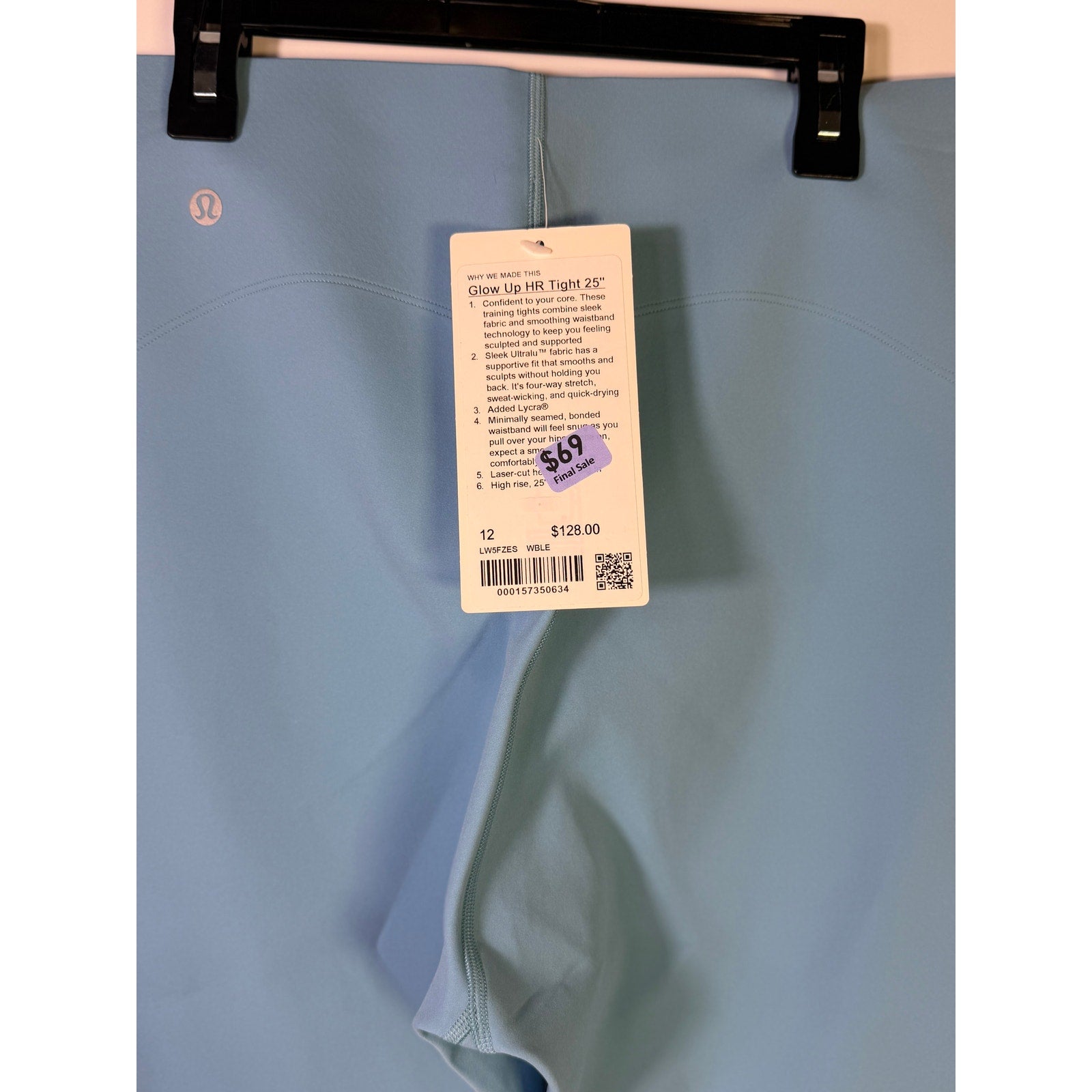 Lululemon Glow Up HR Tight 25" Leggings – Women's Size 12 – Windmill Blue