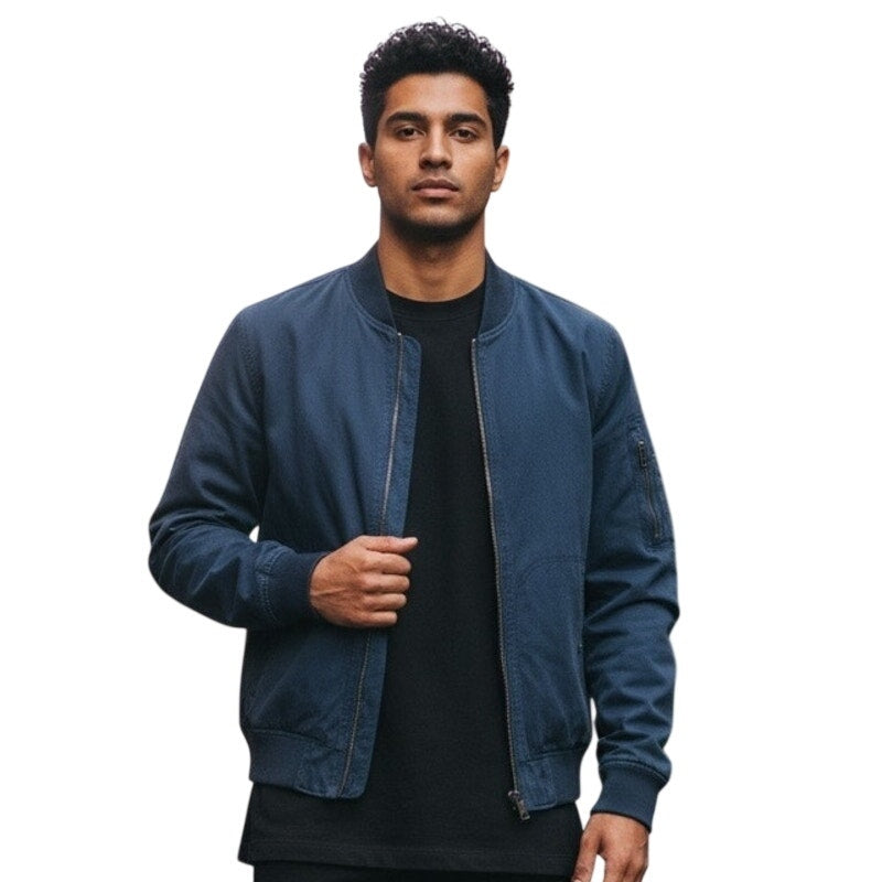 Lucky Brand Men’s zip up Top – Size L – Navy Blue