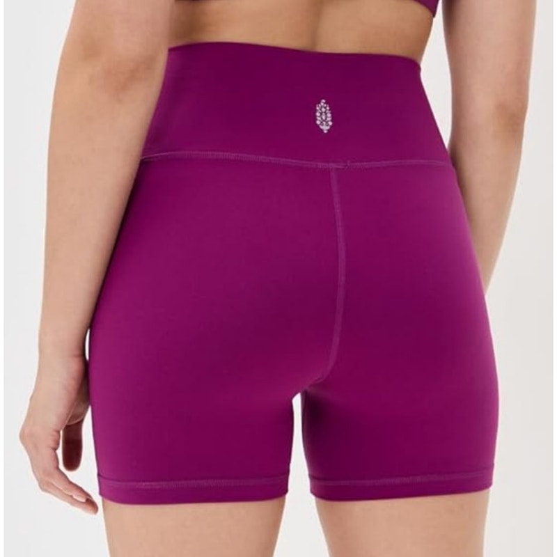 Free People Movement “Never Better” Bike Shorts – Mulberry – Size Large