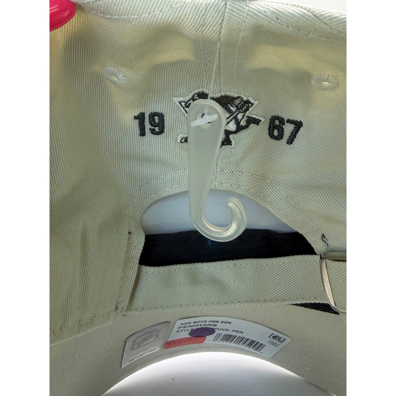 Pittsburgh Penguins NHL Youth Adjustable Strapback Hat Cap Beige One Size NWT