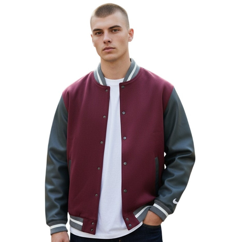 NWT Nike Men's XXL Team Dark Maroon Letterman Jacket DJ59771-669
