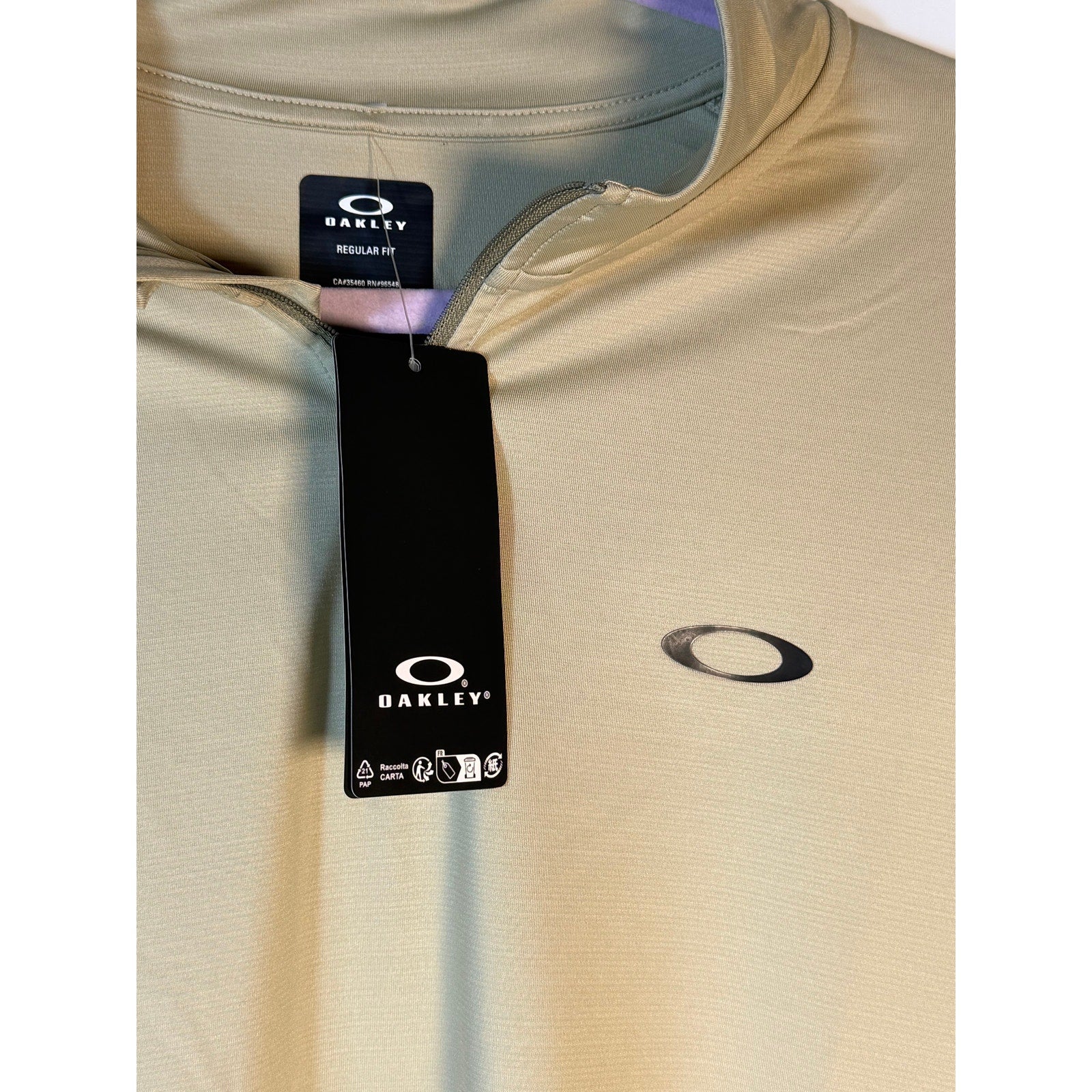 Oakley Gravity Range Quarter Zip Pullover Silver Sage XL Regular Fit NWT