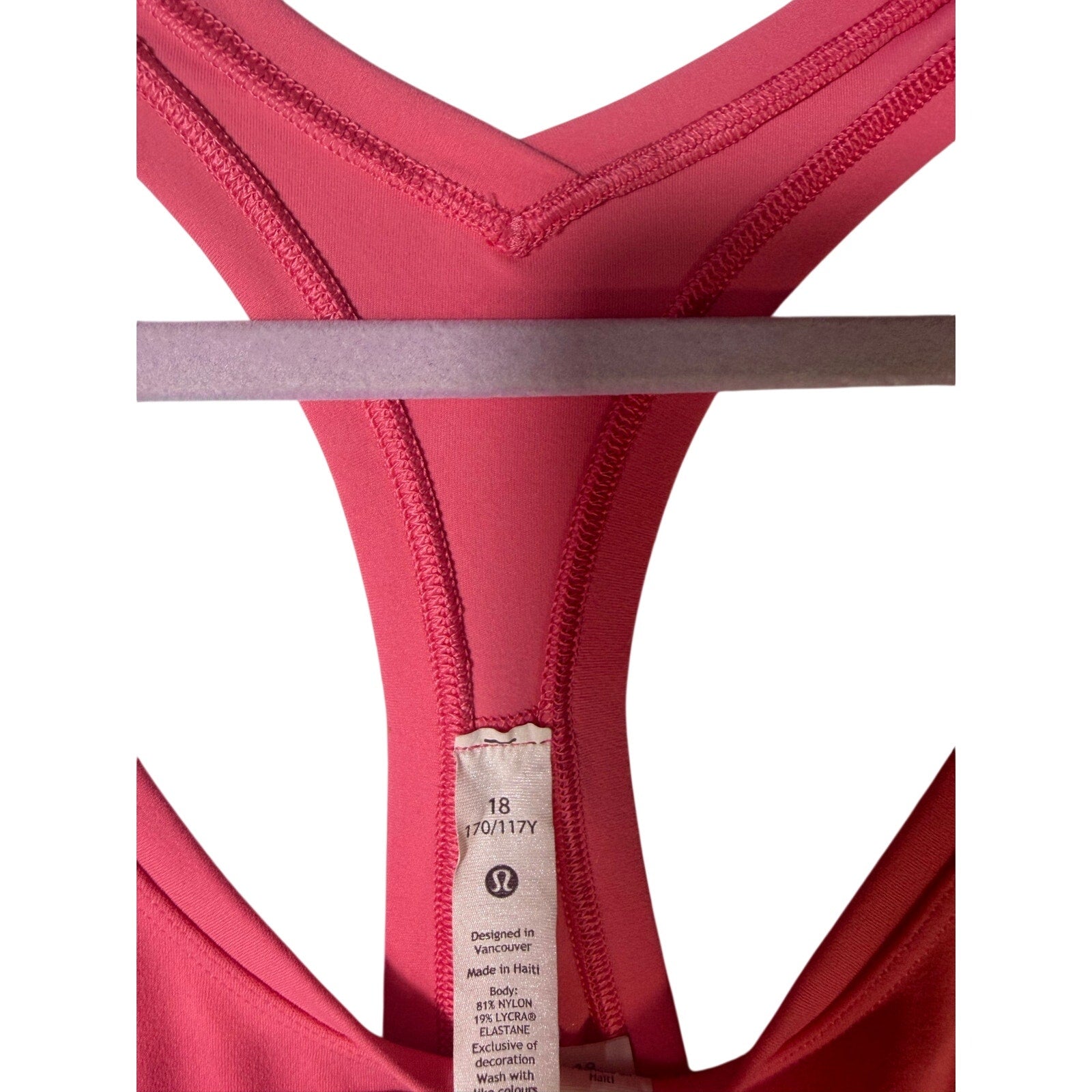 Lululemon Women’s Racerback Athletic Tank Top Coral Pink Size 18