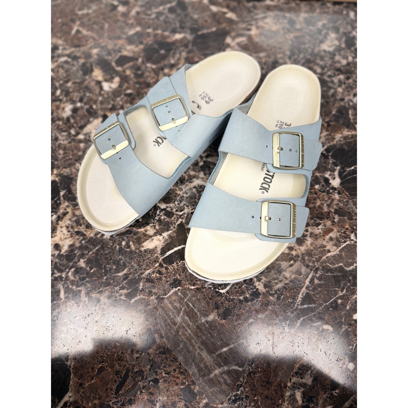 Birkenstock New Women's Arizona Sandal Sky Blue Nubuck | 39 EU