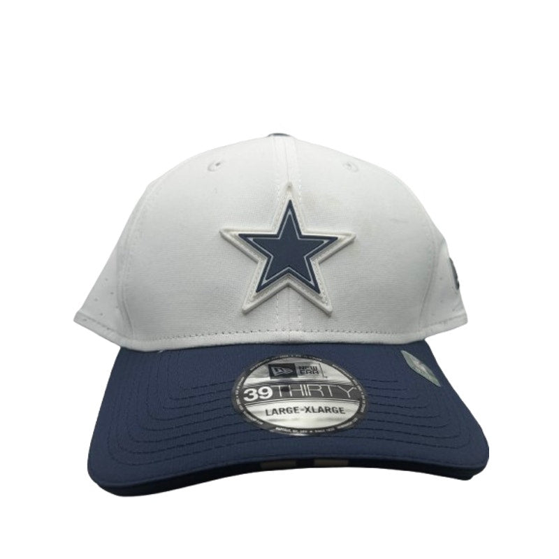 Dallas Cowboys NFL New Era 39THIRTY Hat White Navy Large-XL NWT