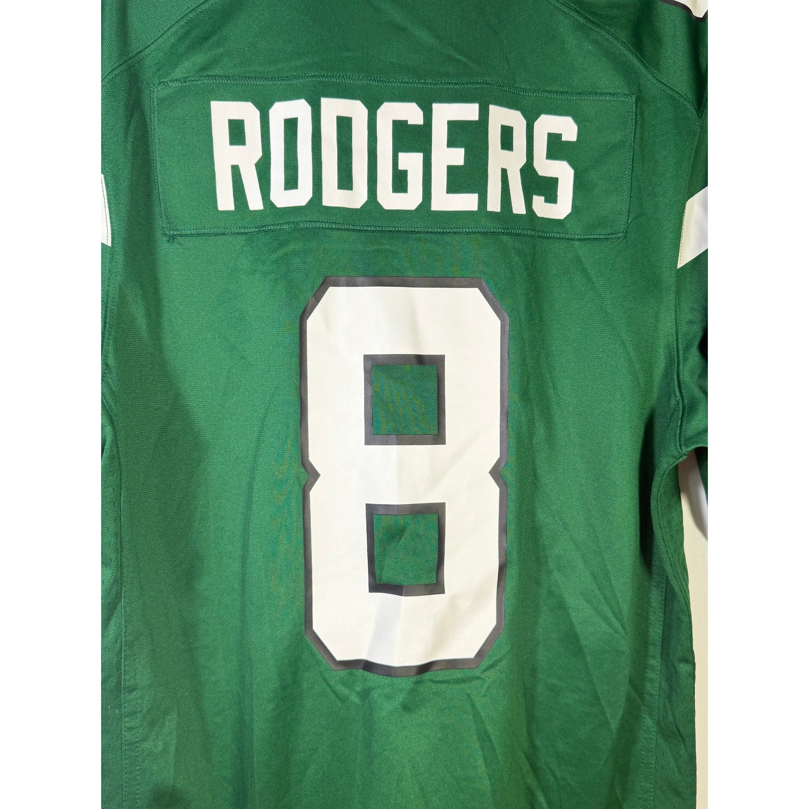 Nike New York Jets Aaron Rodgers #8 Football Jersey Men's Small Green NWT