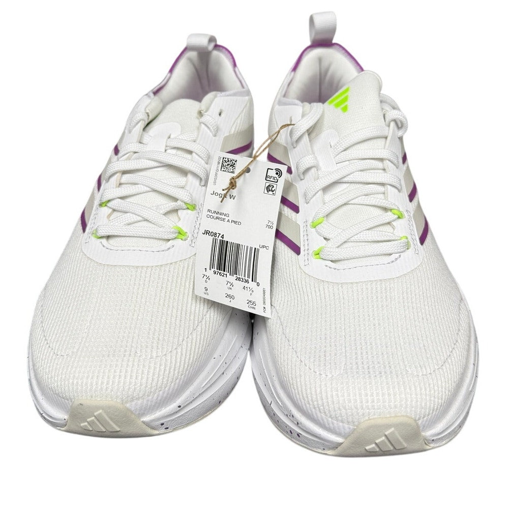 adidas Jogit Running Womens White Sneakers Athletic Shoes JR0874-A 9W