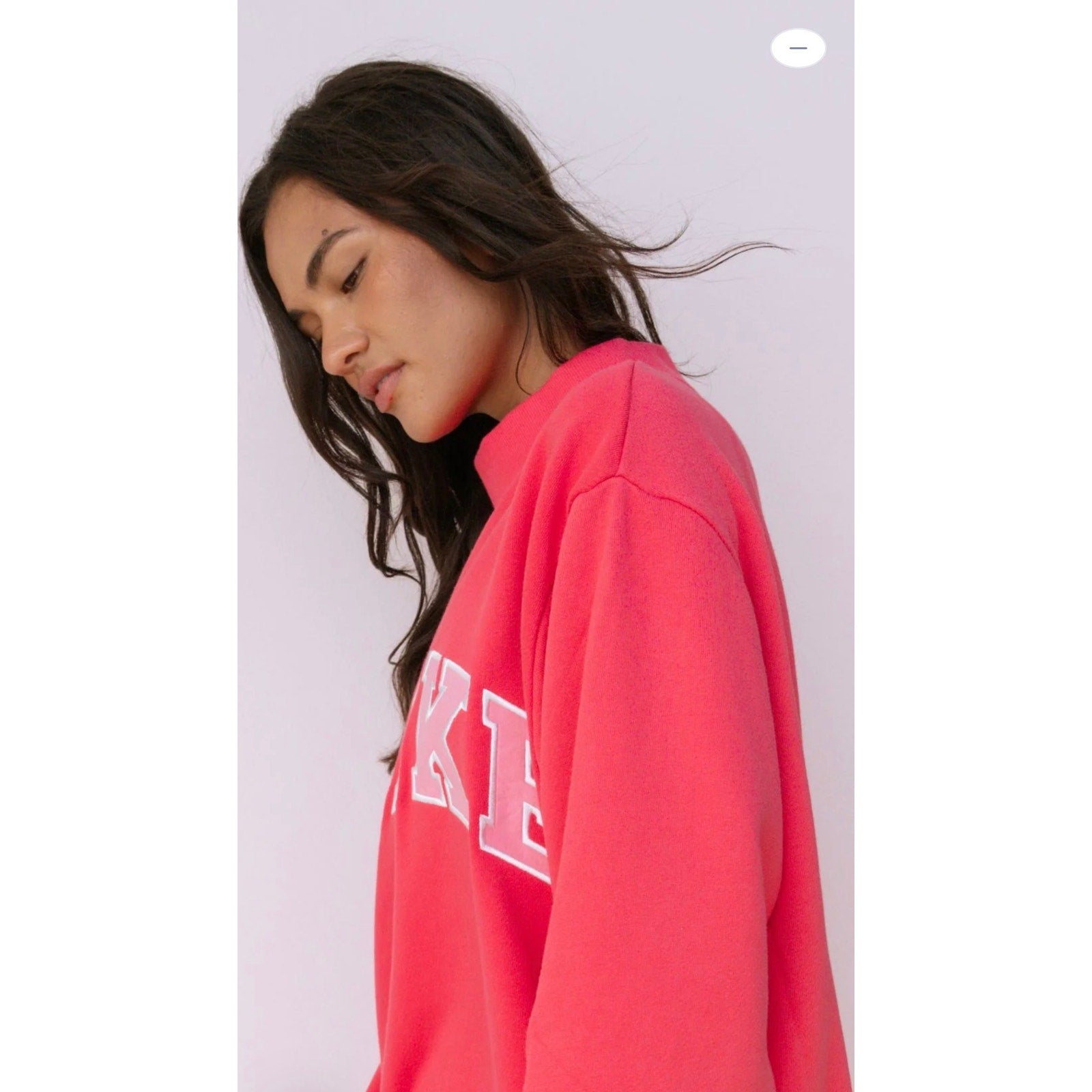 PARKE Heritage Varsity Mockneck Sweatshirt Pink Women's Pullover NWT S
