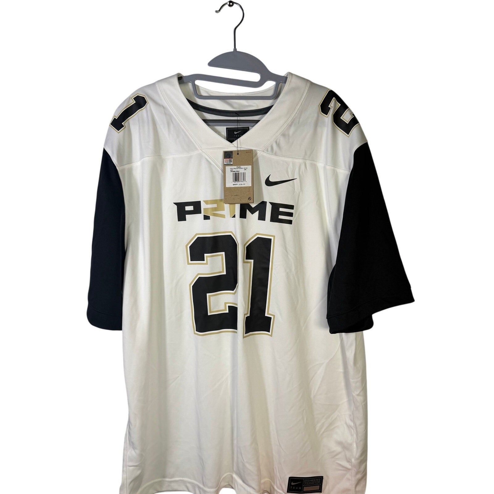 Nike PRIME Deion Sanders #21 Football Jersey NWT Men's 2XL White