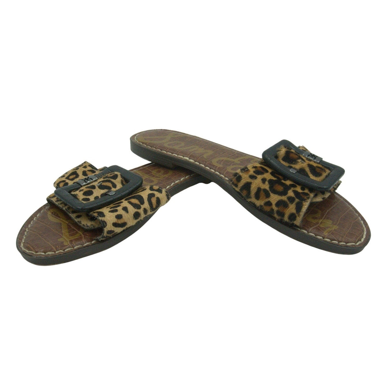Sam Edelman Gaige Flat Sandals Cheetah Print Haircalf | Women’s 8.5