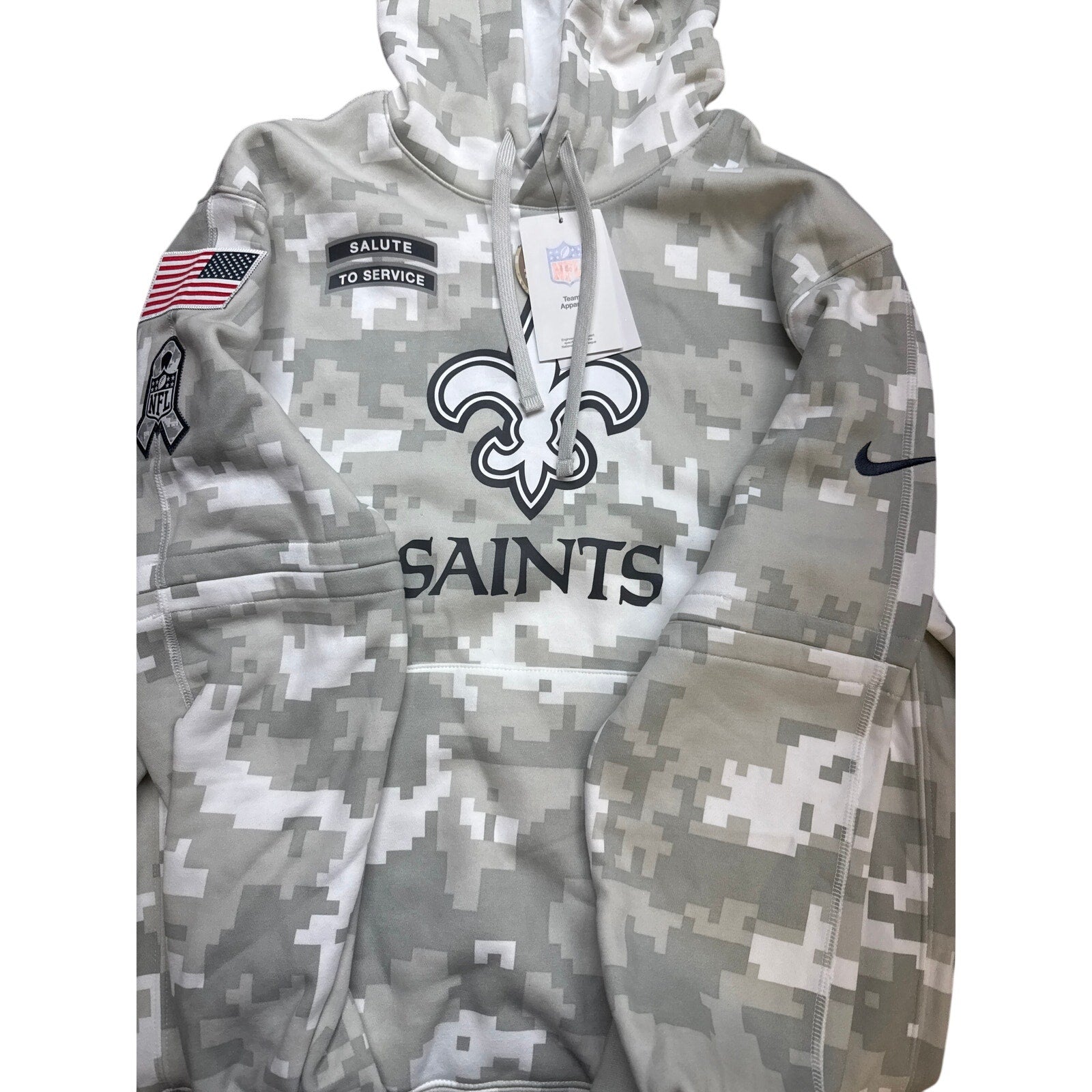 Nike NFL New Orleans Saints “Salute to Service” Hoodie – Gray Digital Camo