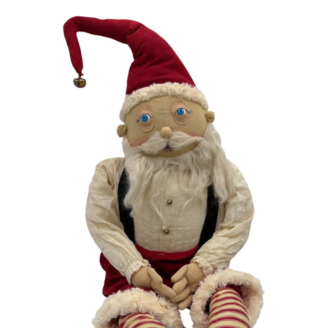 Joe Spencer Gathered Traditions Meriweather Santa Lg. 49" weighted shelf sitter