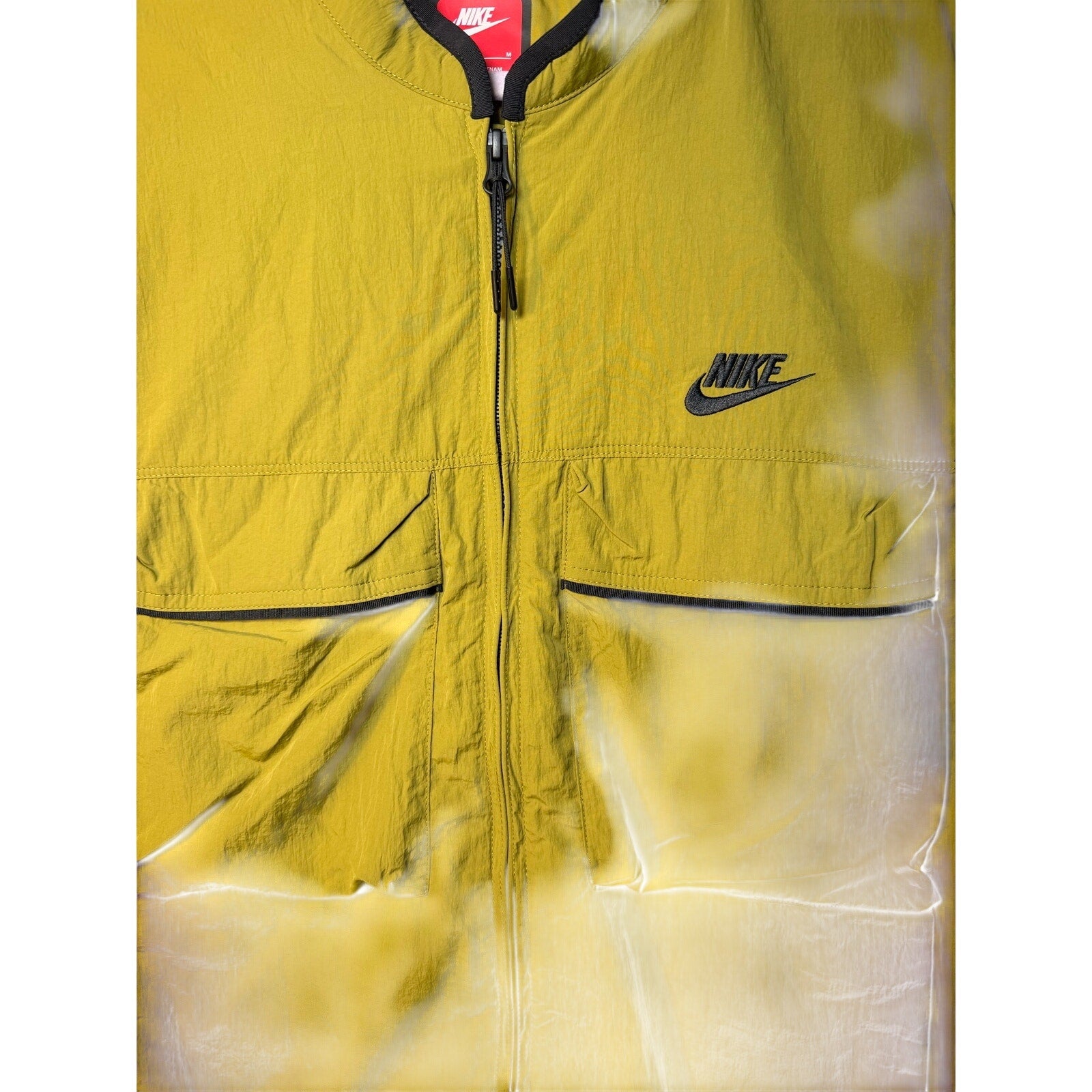 Nike Tech Woven Utility Wind Vest – Men’s Size Medium – Green – Full Zip