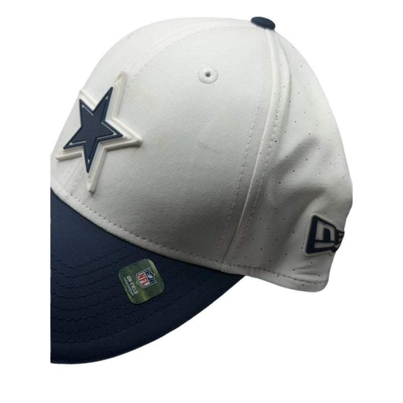 Dallas Cowboys NFL New Era 39THIRTY Hat White Navy Large-XL NWT