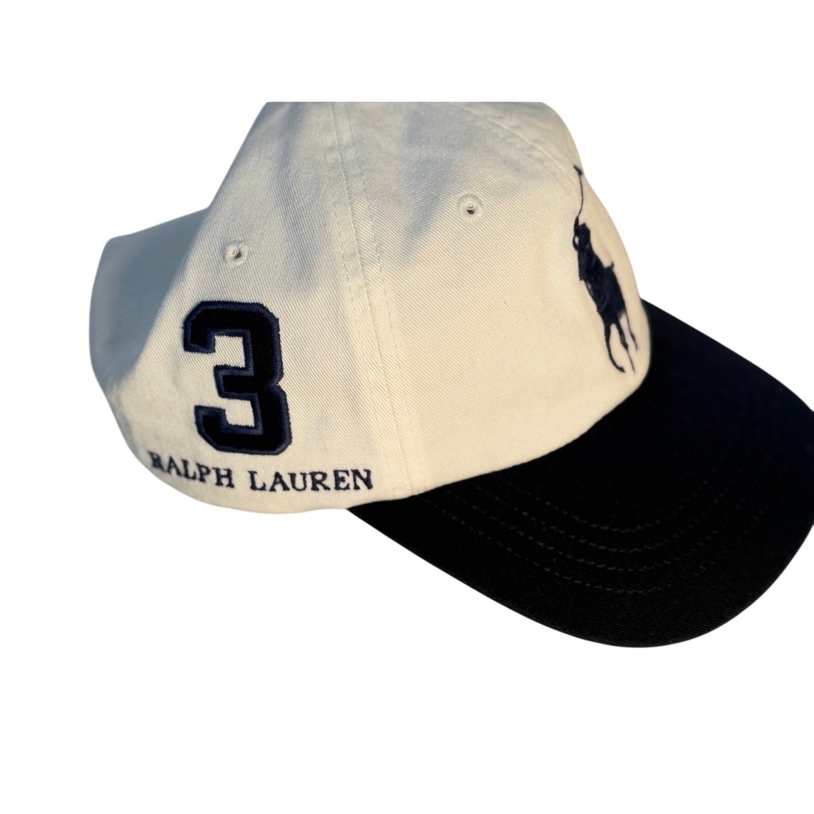 Polo Ralph Lauren 20th Anniversary Big Pony Baseball Cap Hat White Adjustable NWT