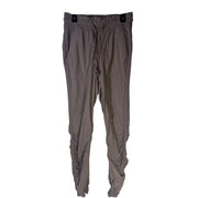 Women’s High-Rise Ruched Tapered Pants Taupe Gray Size 4 Preowned