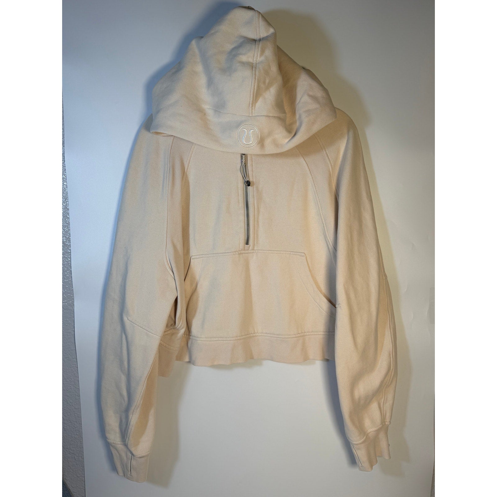 Lululemon Scuba Half Zip Hoodie Women's XL/XXL Cream Oversized Pullover
