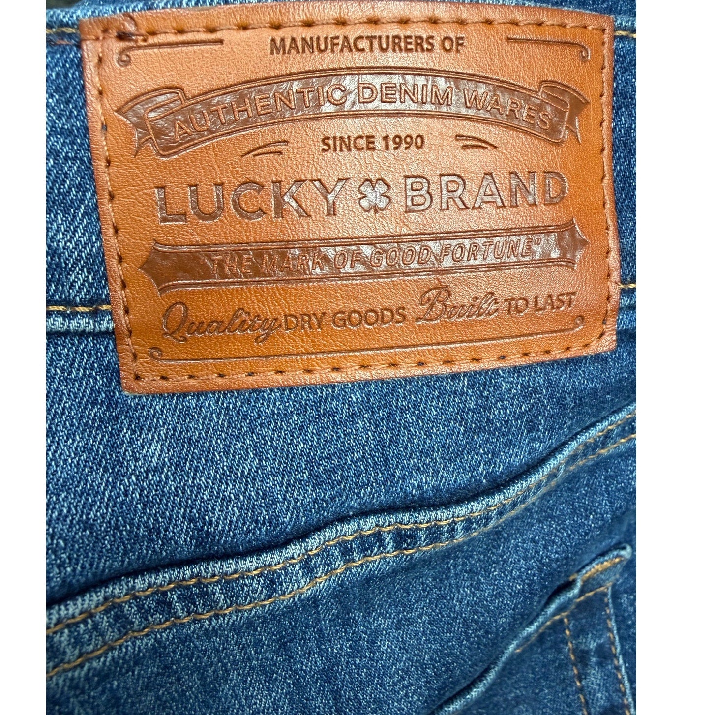 Lucky Brand Men’s Blue Denim Jeans Size 36x32 Medium Wash Straight Leg
