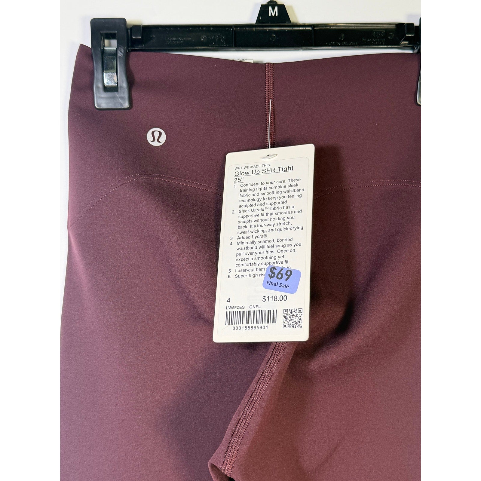 Lululemon Glow Up SHR Tight 25" Leggings – Women's Size 4