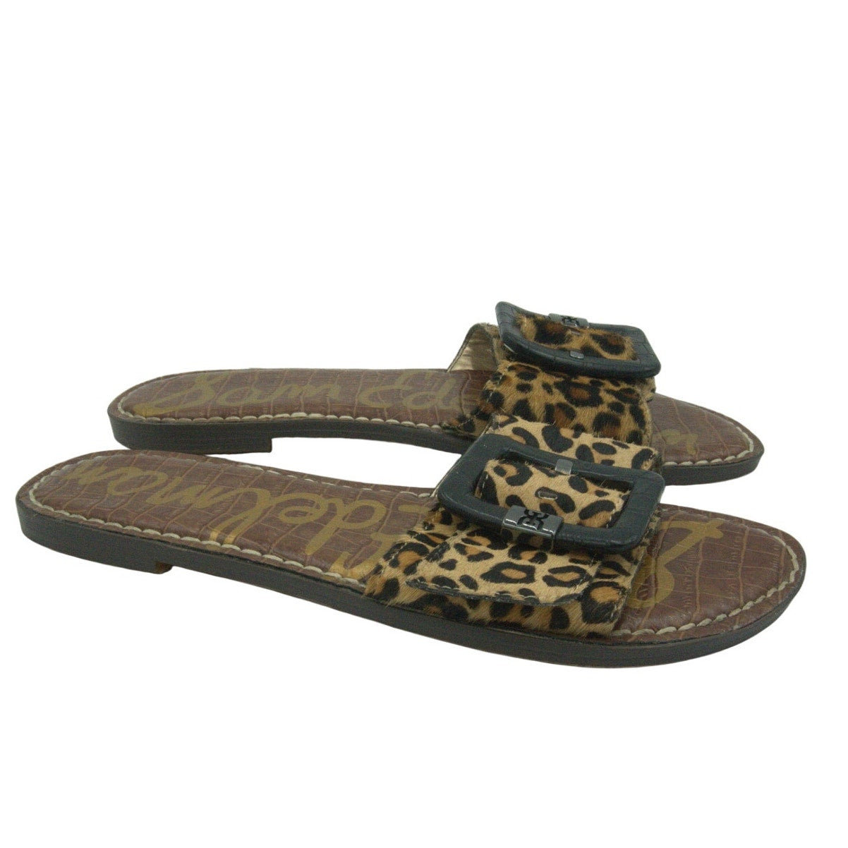 Sam Edelman Gaige Flat Sandals Cheetah Print Haircalf | Women’s 8.5
