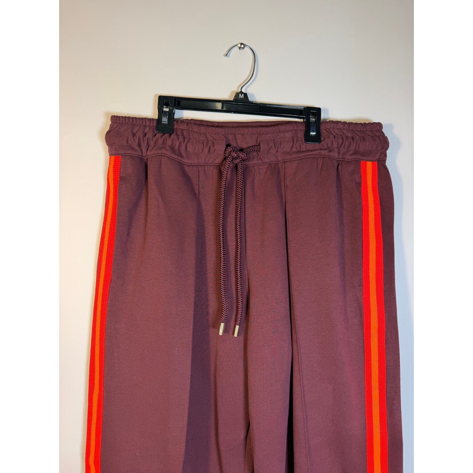 Nike NOCTA Open Hem Fleece Track Pants Brown Orange Stripes Men's L