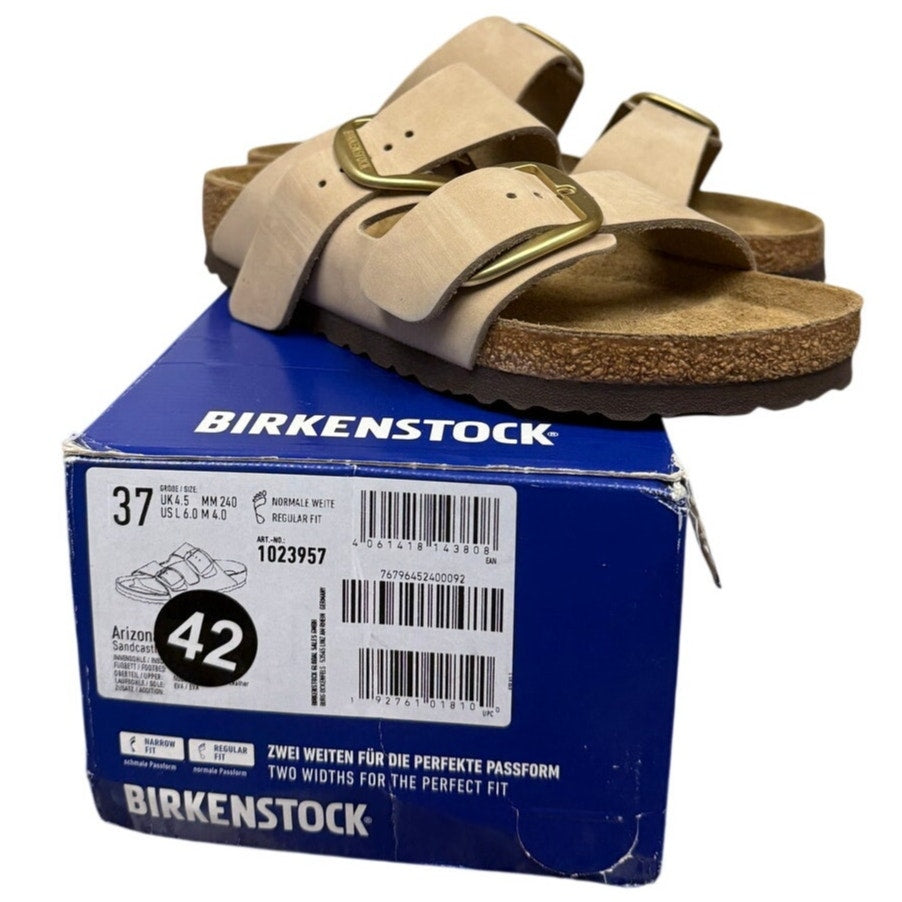 Arizona Soft Footbed Nubuck Leather Women's EU 37 NIB in Sandcastle