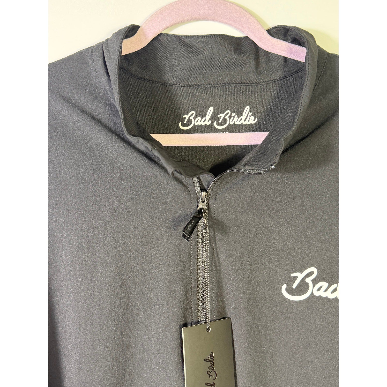 Bad Birdie Mechanism Quarter Zip Pullover Men's XL Black NWT