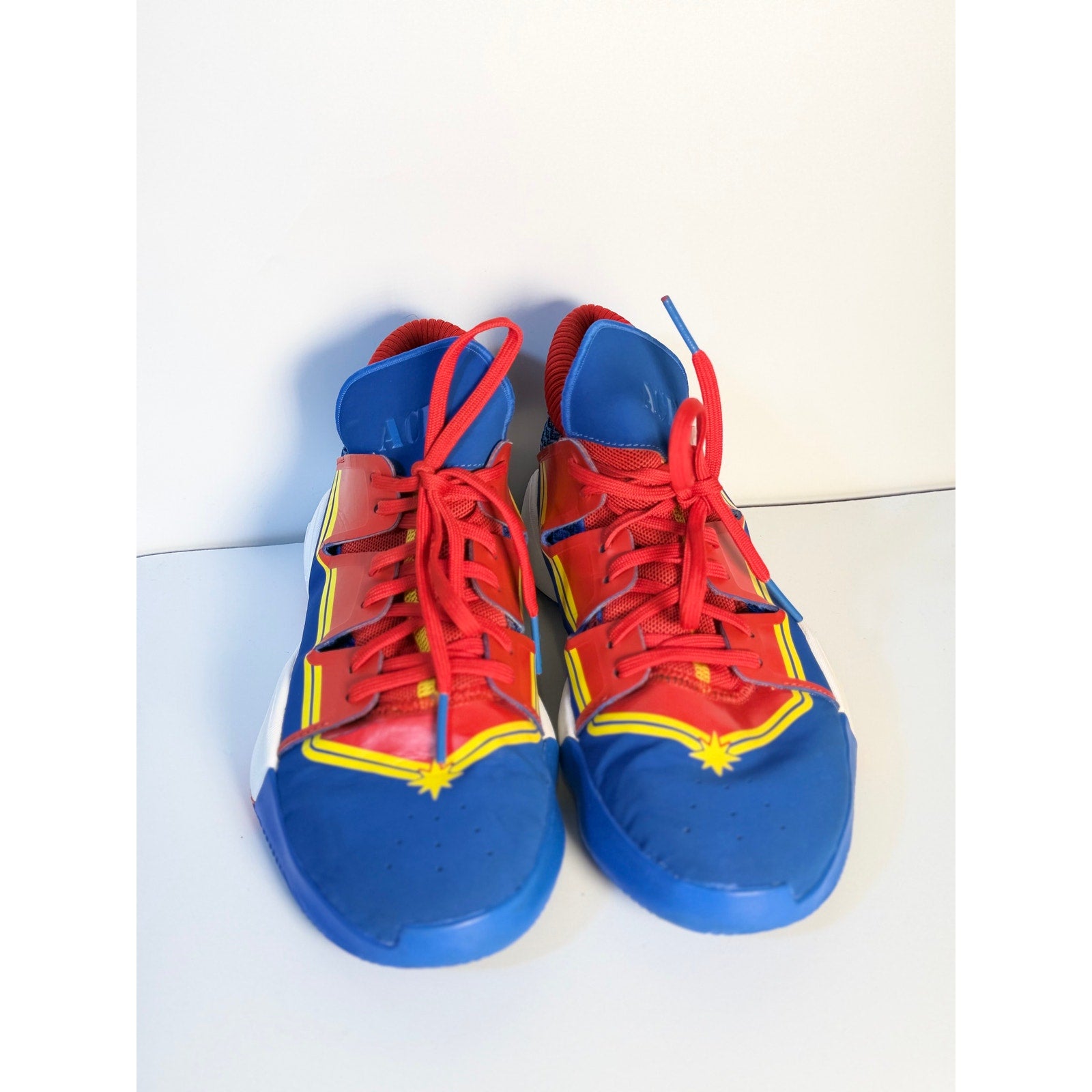 Adidas Exhibit A Captain Marvel Basketball Shoes Blue Red Men's US 7