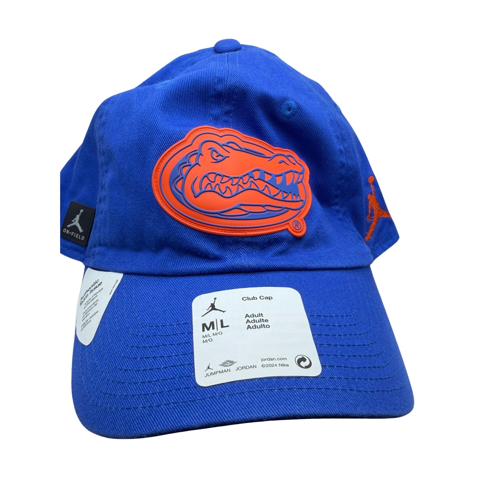 Florida Gators NCAA Jordan Club Cap Royal Blue Adjustable Hat Adult M/L NWT