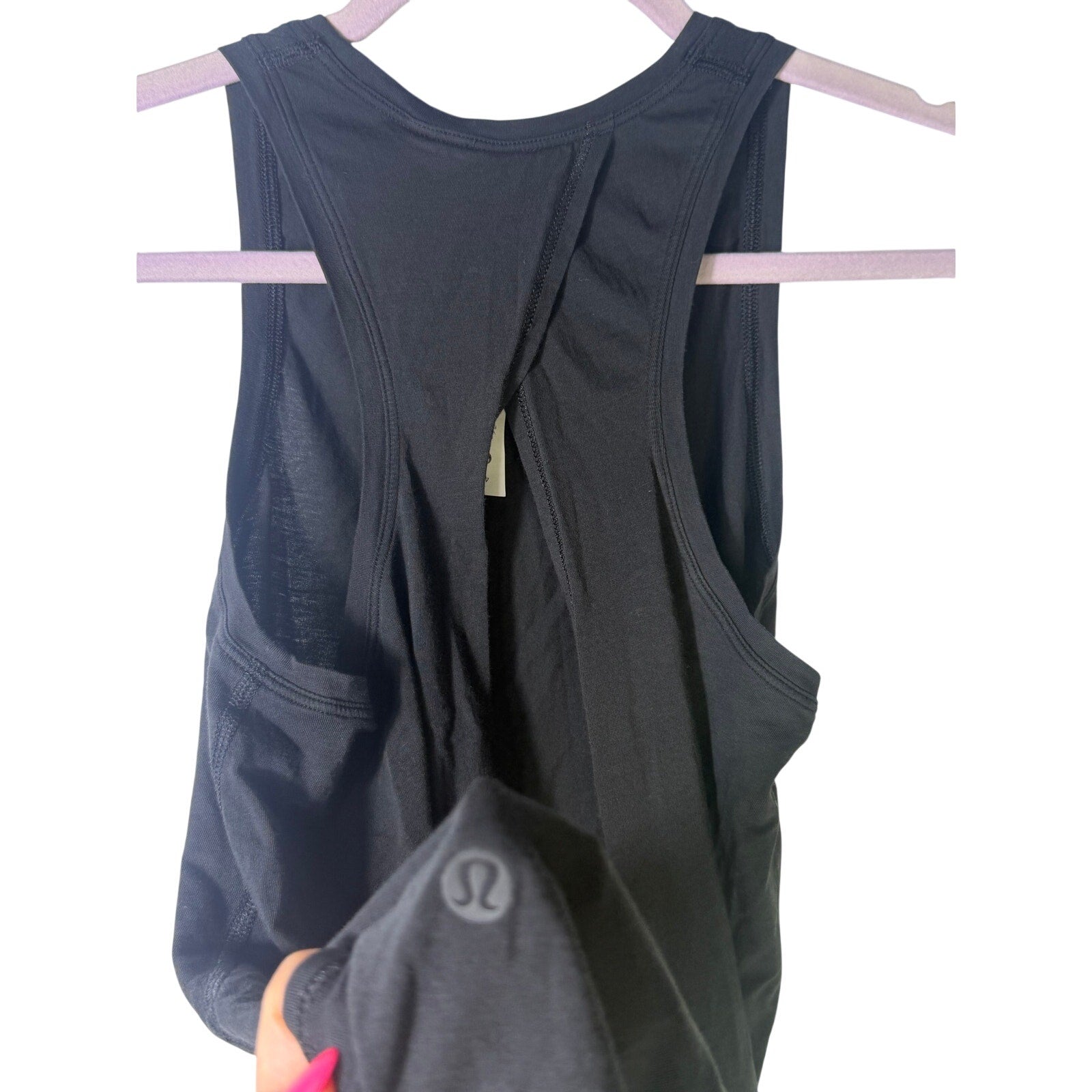 Lululemon Women’s High-Neck Open-Back Athletic Tank Top Black Size 4
