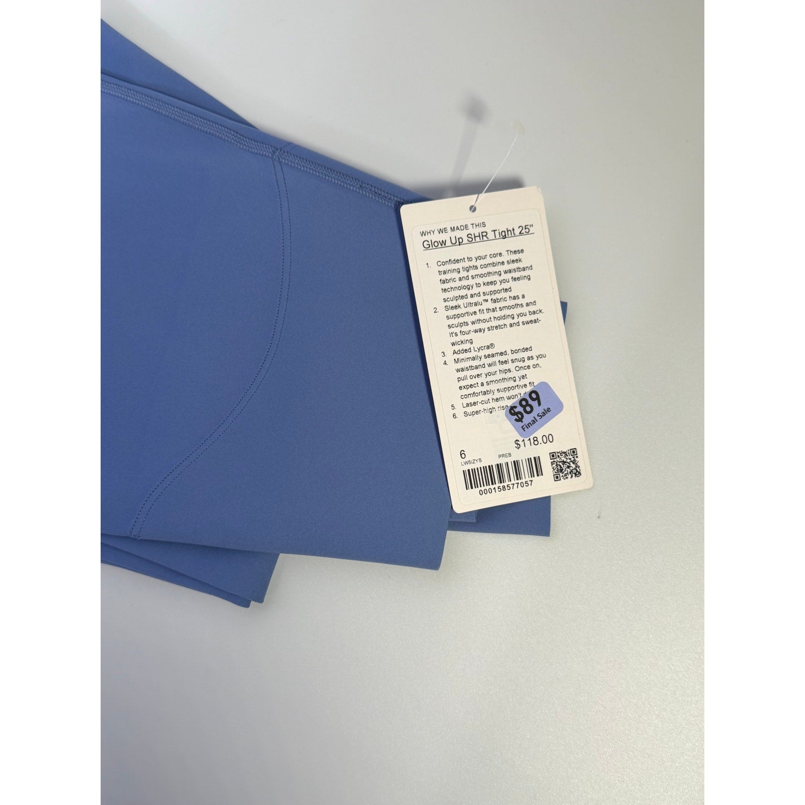 lululemon Glow Up Super-High-Rise Tight 25” Prep Blue Size 6 NWT