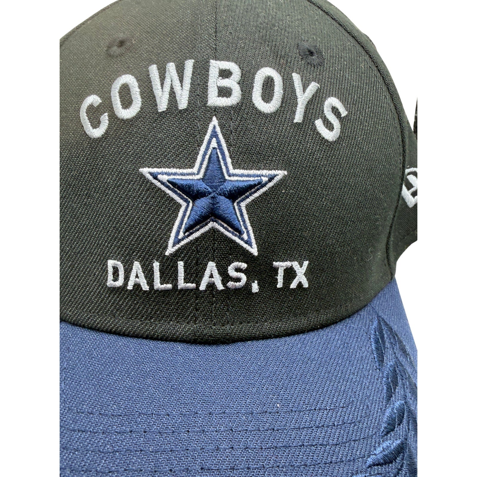 Dallas Cowboys NFL New Era Black Navy Embroidered Star Hat Cap One Size