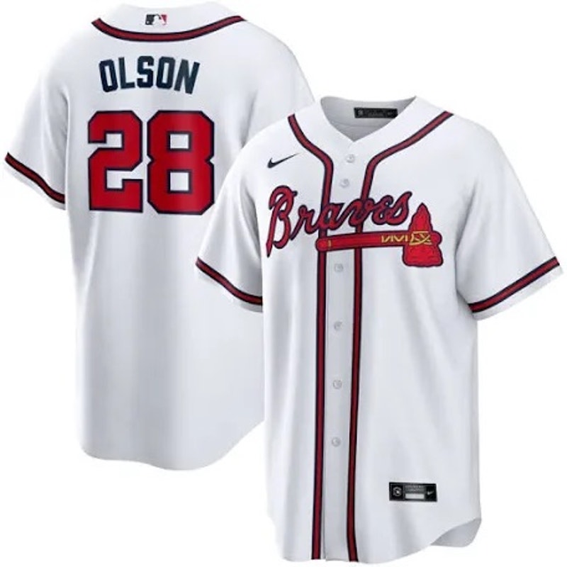 Atlanta Braves Matt Olson #28 Nike MLB Jersey – White