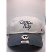 Tampa Bay Rays MLB ’47 Clean Up Adjustable Hat White Gray One Size NWT