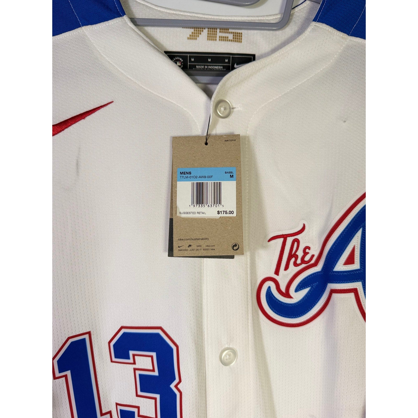 Nike Atlanta Braves Ronald Acuña Jr. #13 MLB Limited Jersey Men's Medium NWT