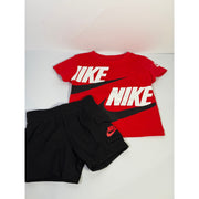 Nike Baby Boys 2-Piece T-Shirt Shorts Set Red Black Size 12M NWT