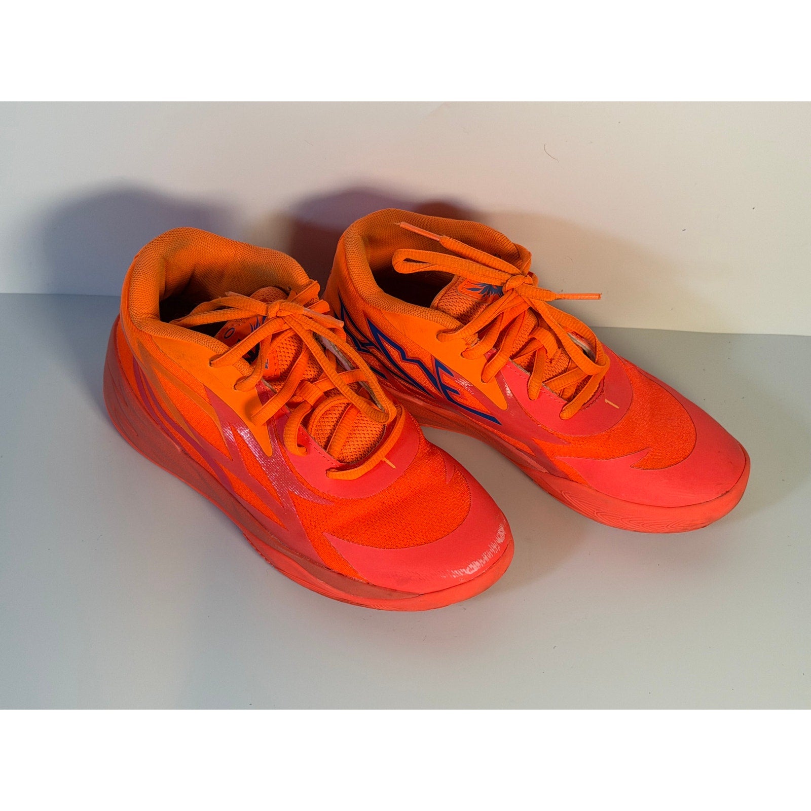 PUMA MB.02 Lo Basketball Shoes Orange Pink Men's Size 5.5 / EU 39.5 Athletic Sneakers