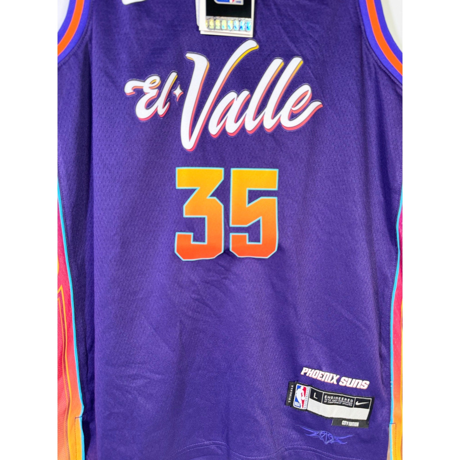 Nike Phoenix Suns Kevin Durant #35 El Valle City Edition Jersey Men's L NWT