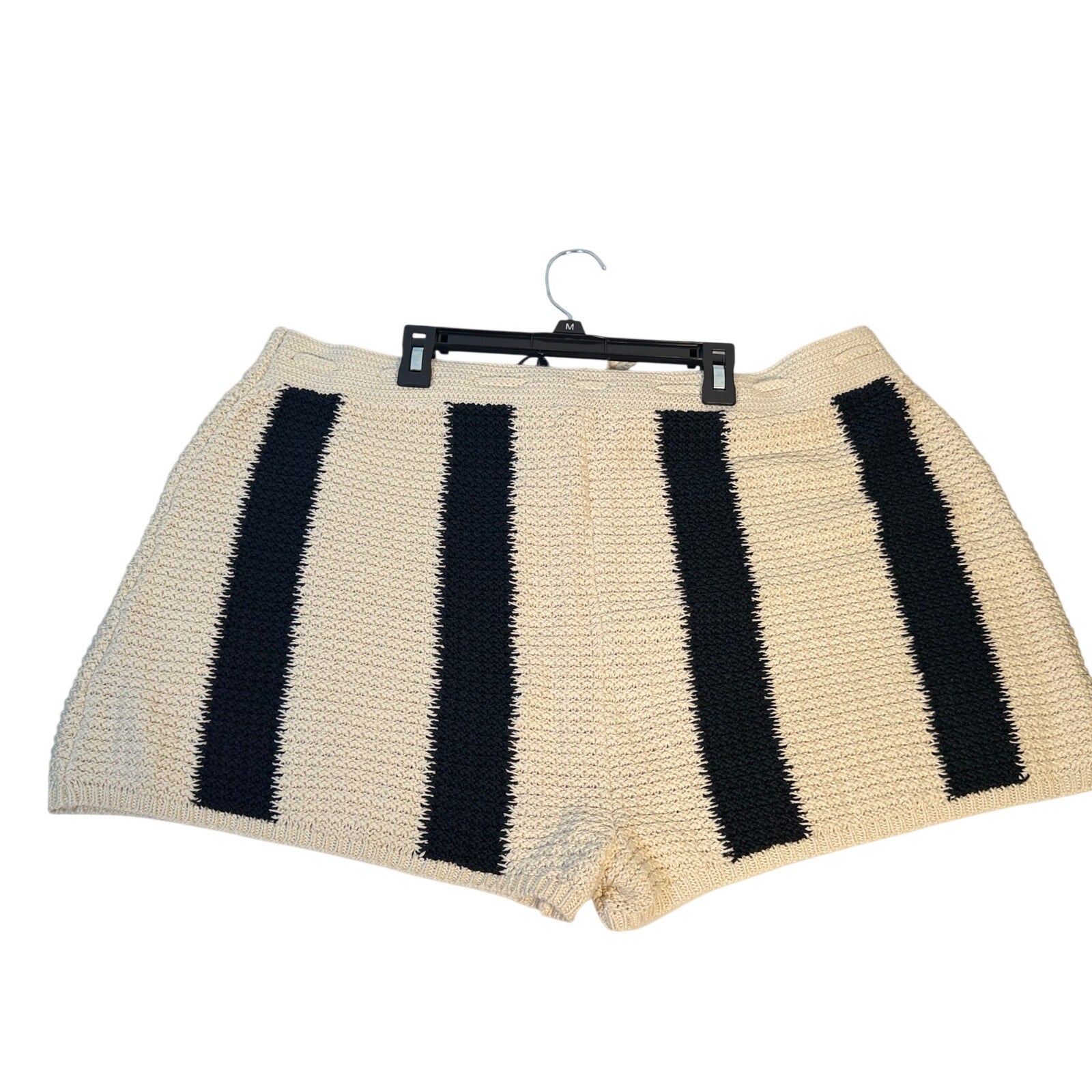 Polo Ralph Lauren Cotton Linen Stripe Knit Shorts Cream Navy Men's XL NWT