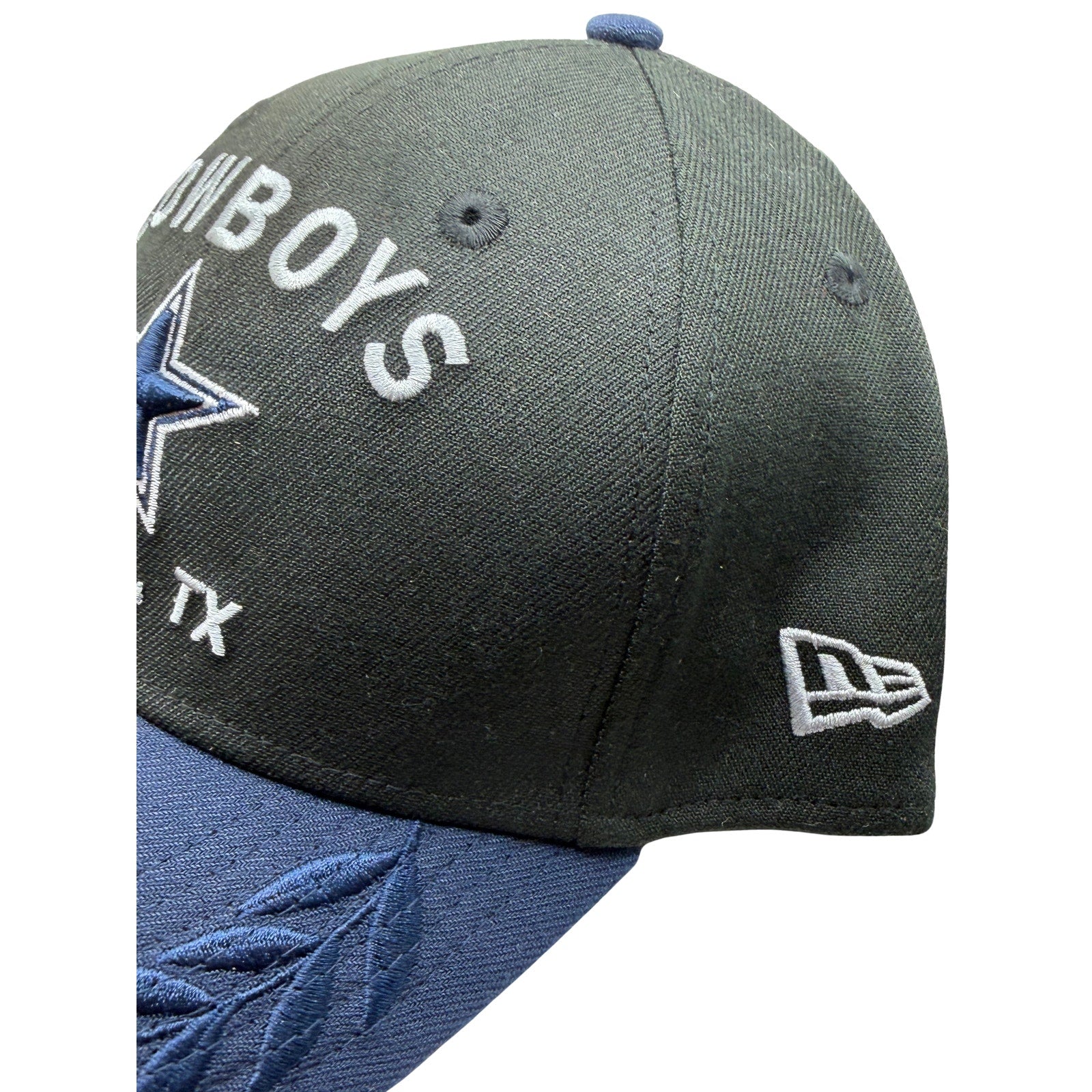 Dallas Cowboys NFL New Era Black Navy Embroidered Star Hat Cap One Size