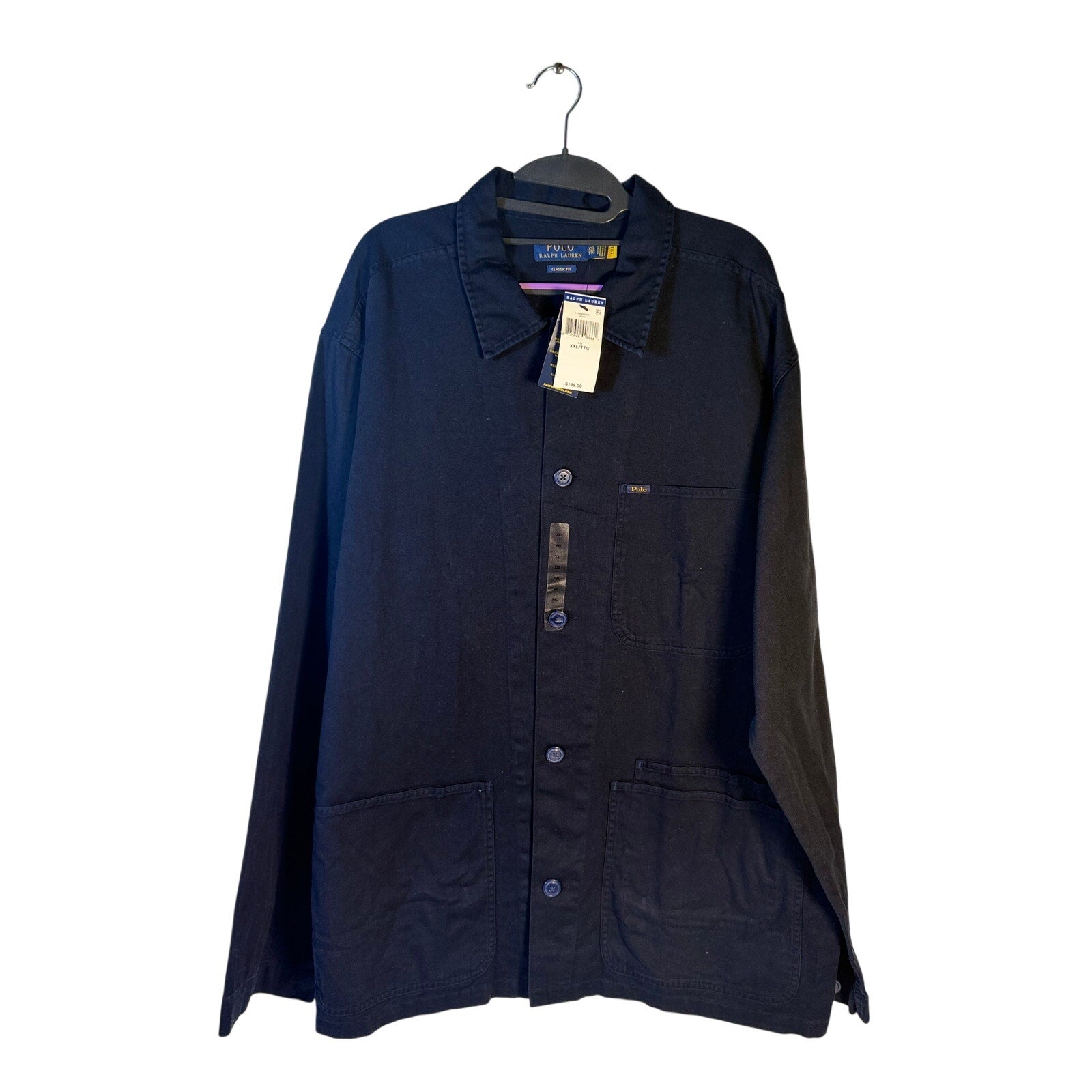 Polo Ralph Lauren Men's Classic Fit Chore Jacket Navy XXL Button Front
