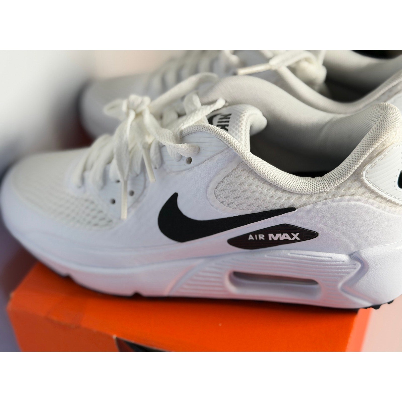 Nike Air Max 90 G Golf Shoes White Black Men’s 4 Women’s 5.5